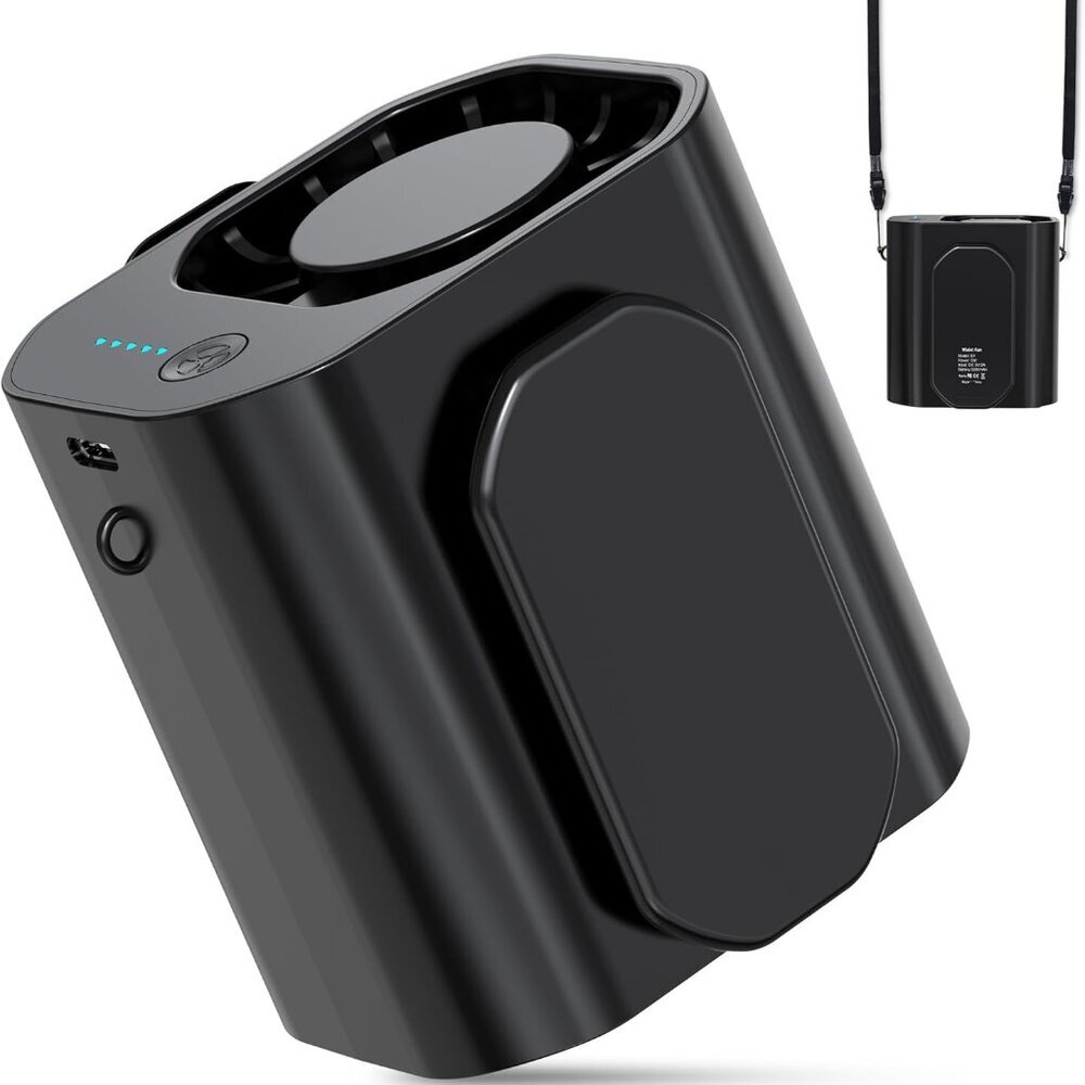 10000PRM Portable Waist Clip Fan, up to 20Hrs Mini Personal Rechargeable, Belt F